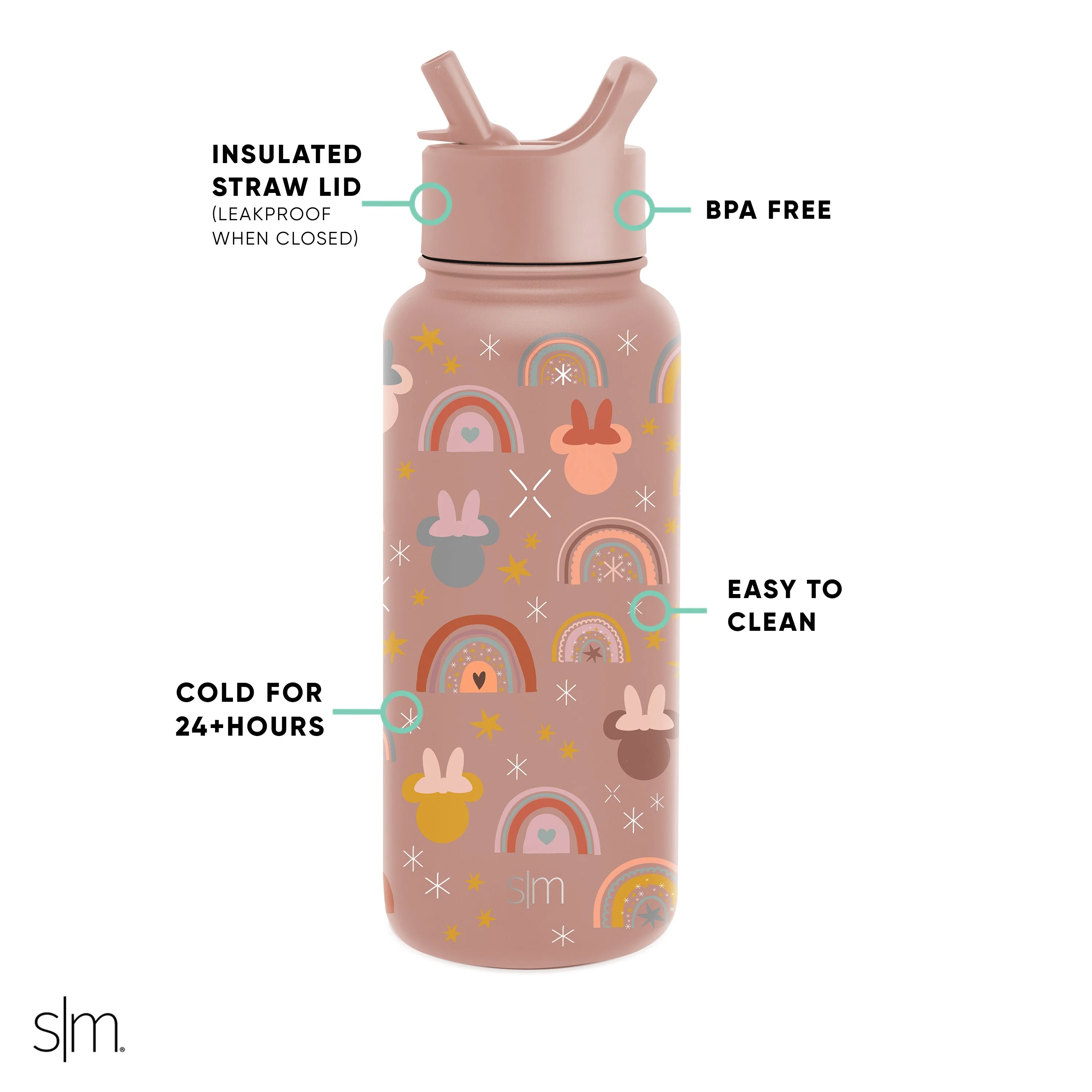 Disney Summit Water Bottle with Straw Lid - Image 3