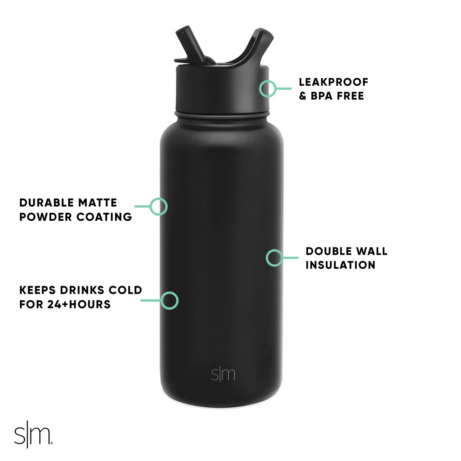 NBA Summit Water Bottle with Straw Lid - 32oz - Image 3