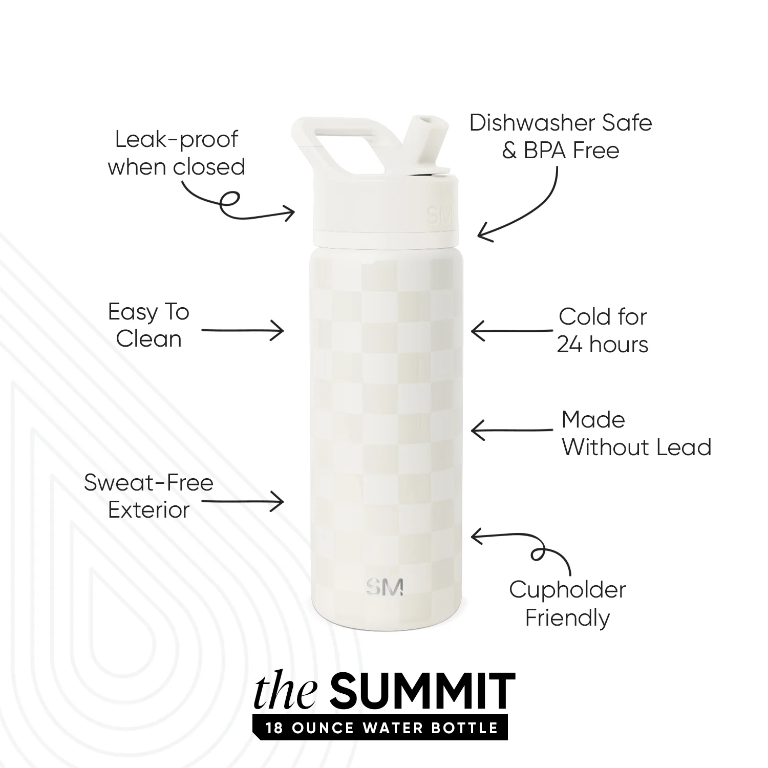 Summit Kids Water Bottle with Straw Lid - Image 2