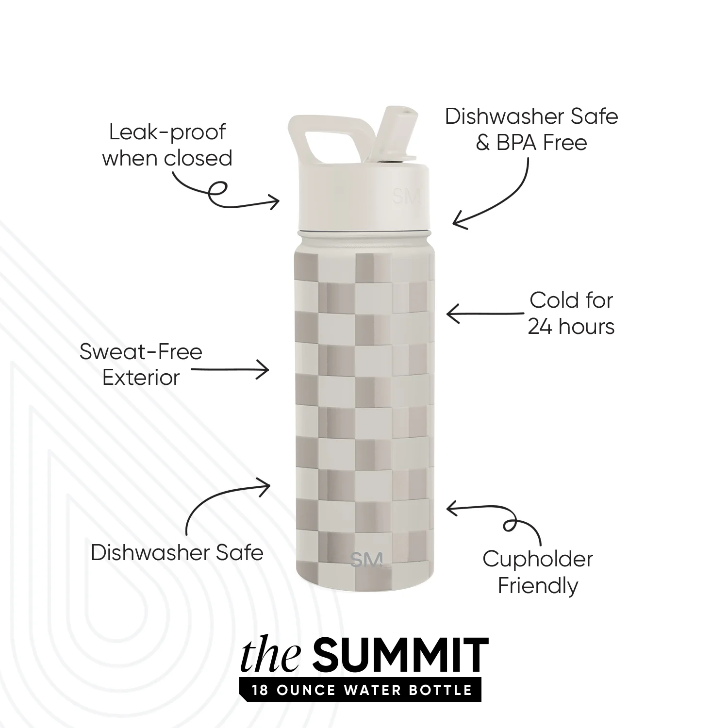 Summit Kids Water Bottle with Straw Lid - Image 2