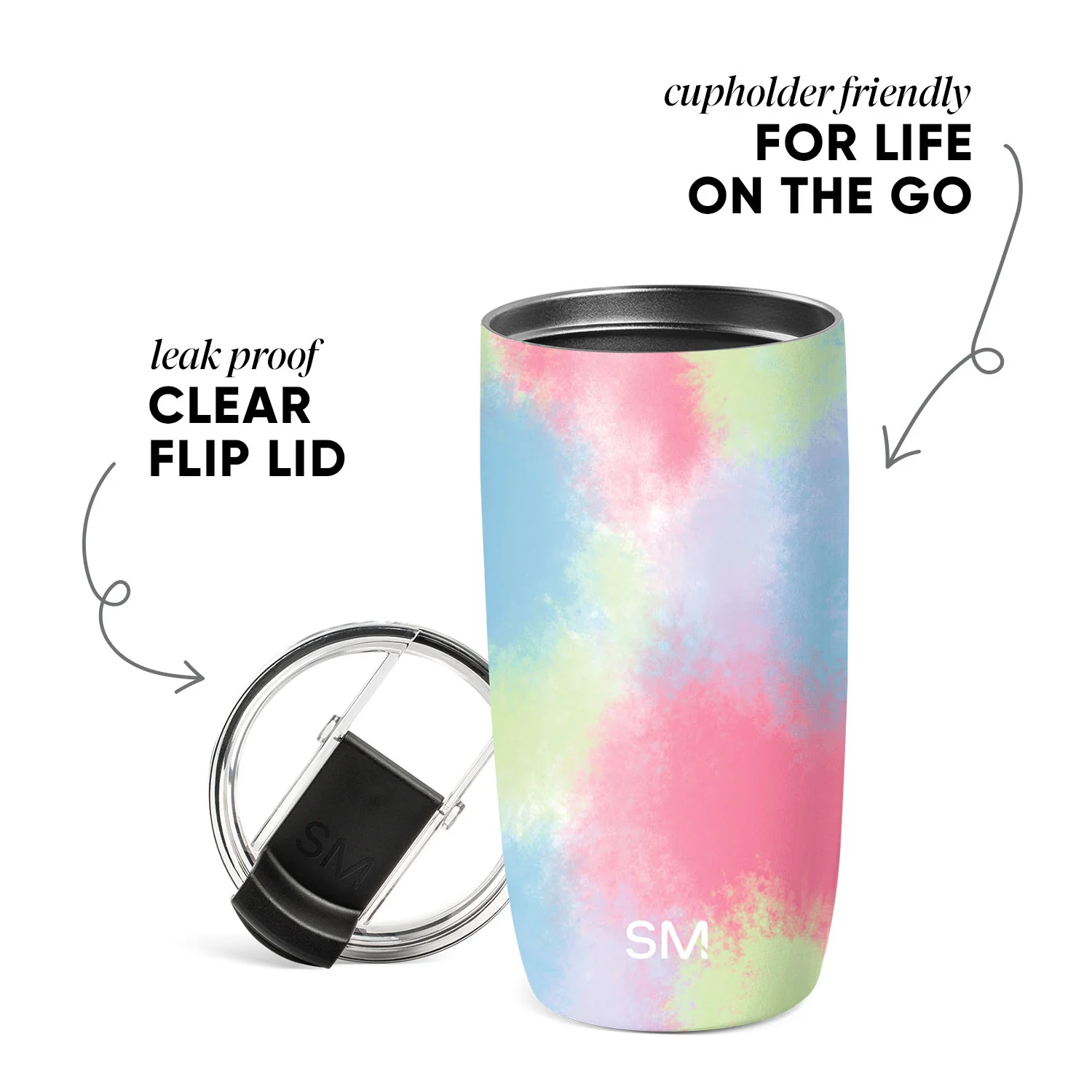 Voyager Tumbler with Clear Flip Lid & Straw - Image 2