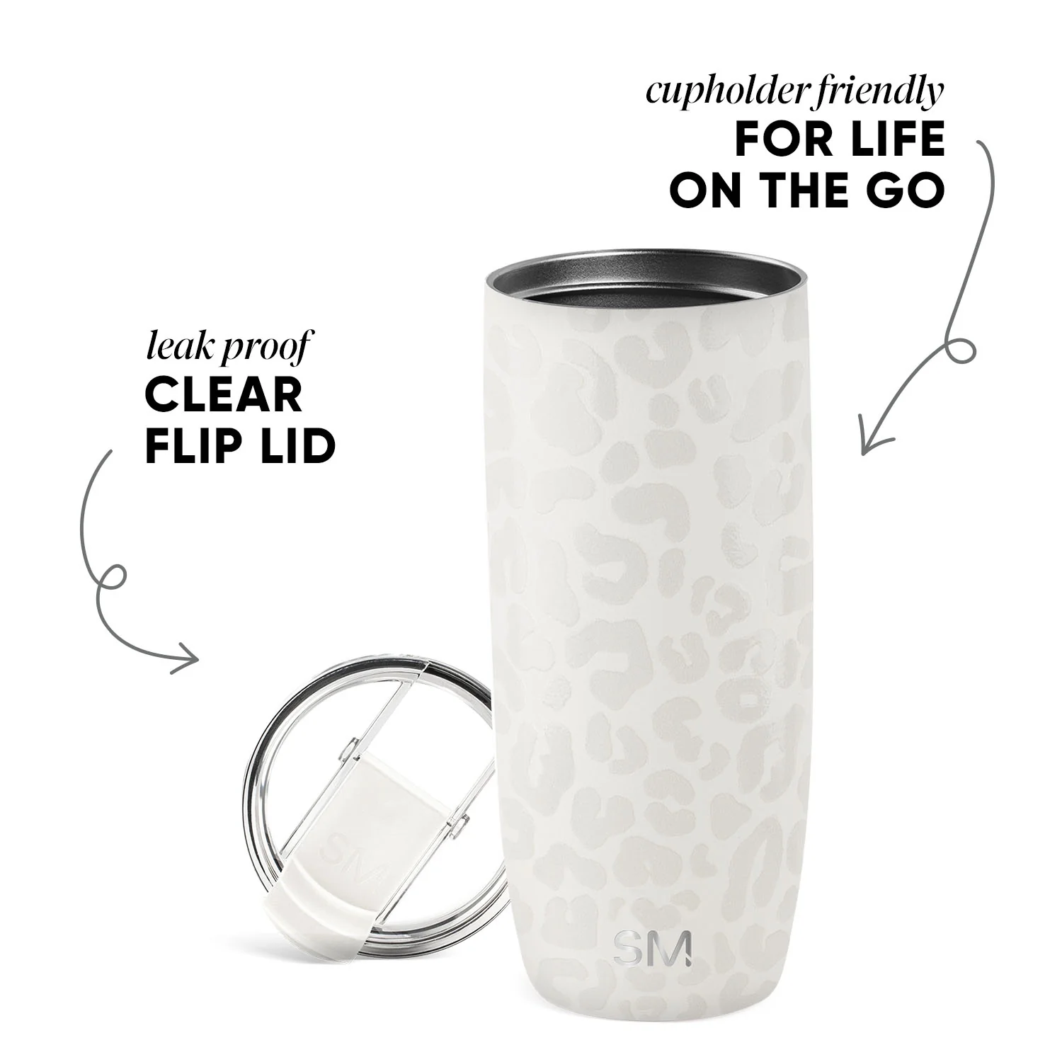 Voyager Tumbler with Clear Flip Lid & Straw - Image 2